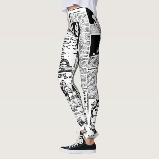 Leggings Conception de guêtres de journal (Gauche)