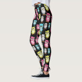 Leggings Conception de hiboux mignons  (Gauche)