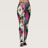 Leggings Conception de jardin de fleurs colorées (Dos)
