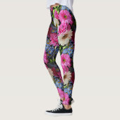 Leggings Conception de jardin de fleurs colorées (Gauche)