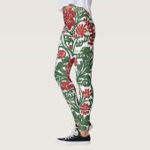 Leggings Conception de la légende - Style floral avec fleur (Gauche)