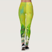 Leggings Conception de la pop été brillante de Limes (Dos)