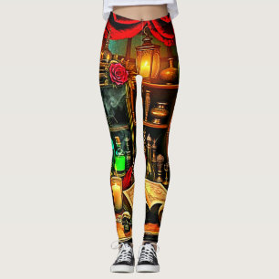 Leggings Conception de la préparation mystique de nuit de l