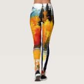 Leggings Conception de la rivière de l'ours noir (Dos)