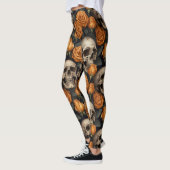 Leggings Conception de la série A Skull and Roses 11 (Gauche)