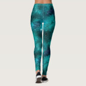 Leggings Conception de la série Galaxie sarcelle 8 (Dos)