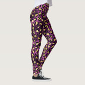 Leggings Conception de la série Leopard violet et or 1 (Droite)