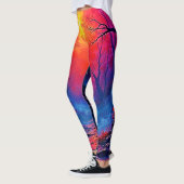 Leggings Conception de la solitude de la fille de la forêt (Gauche)