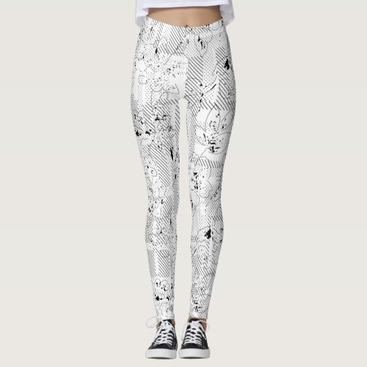 Leggings Conception de langue Un cent un (Devant)