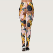Leggings Conception de l'aquarelle de tournesol (Dos)