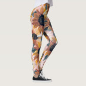 Leggings Conception de l'aquarelle de tournesol (Droite)