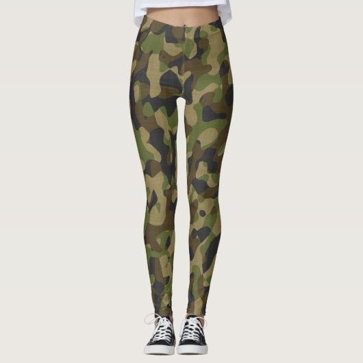 Leggings Conception de l'armée de camouflage (Devant)