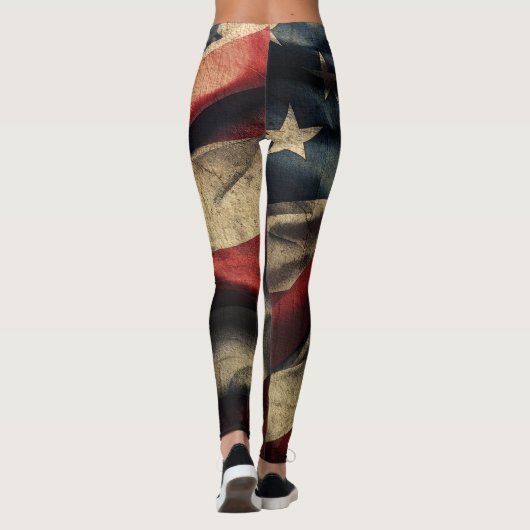 Leggings Conception de l'armure de drapeau américaine (Dos)