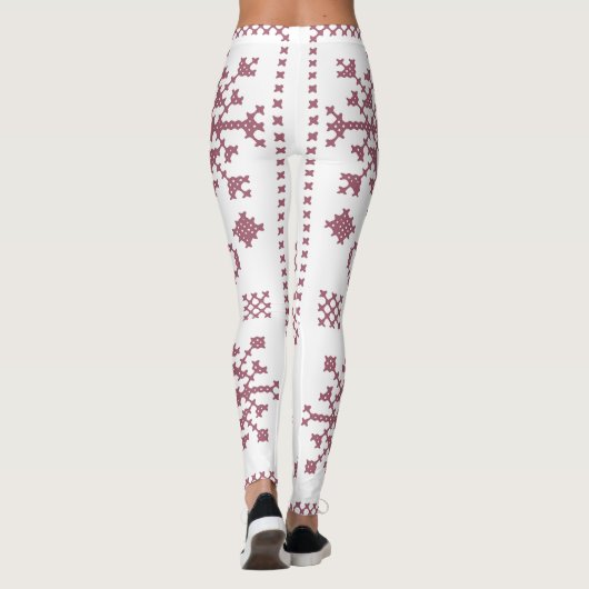 Leggings Conception de l'échantillonneur croisé de l'amant  (Dos)