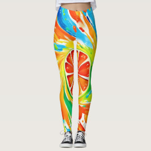 Leggings Conception de l'éclaboussure pivotante des agrumes