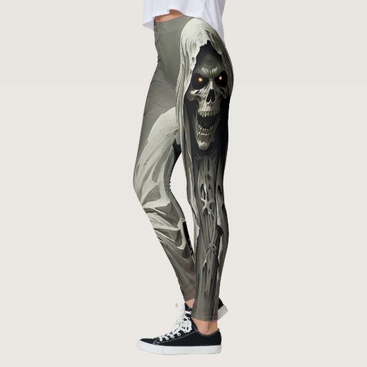 Leggings Conception de l'homme de squelette déplaisant (Gauche)
