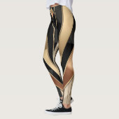 Leggings Conception de luxe géométrique Art Déco en soleil (Gauche)