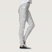 Leggings Conception de mandala abstraite sans couture noir (Droite)