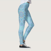Leggings Conception de Mandala Bleu (Droite)