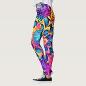 Leggings Conception de Mandala psychédélique (Gauche)
