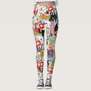 Leggings conception de mignon animal de compagnie drôle - m