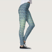 Leggings Conception de motif abstrait de vagues océaniques (Droite)