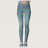 Leggings Conception de motif abstrait de vagues océaniques (Devant)