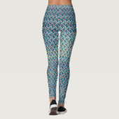 Leggings Conception de motif abstrait de vagues océaniques (Dos)
