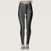 Leggings Conception de motif abstrait irrégulier gris noir (Devant)