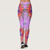 Leggings Conception de motif abstrait (Lila clair) (Dos)