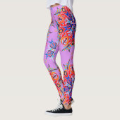 Leggings Conception de motif abstrait (Lila clair) (Gauche)