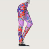 Leggings Conception de motif abstrait (Lila clair) (Droite)