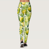 Leggings Conception de motif aquarelle citrons (Dos)