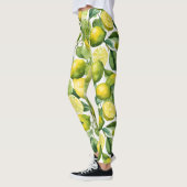 Leggings Conception de motif aquarelle citrons (Gauche)