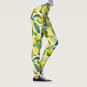 Leggings Conception de motif aquarelle citrons (Droite)