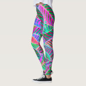 Leggings Conception de Motif de feuille vif (Gauche)