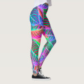 Leggings Conception de Motif de feuille vif (Droite)