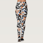 Leggings Conception de motif de géométrie de flux abstrait (Dos)