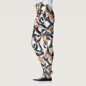 Leggings Conception de motif de géométrie de flux abstrait (Gauche)