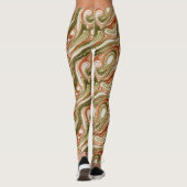 Leggings Conception de motif de marbre géométrique abstrait (Dos)