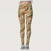 Leggings Conception de motif de marbre géométrique abstrait (Devant)