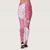 Leggings Conception de Motif de Patchwork de style japonais (Dos)
