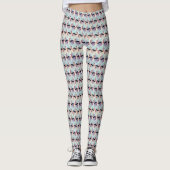 Leggings Conception de motif de vague abstraite douce 1307 (Devant)