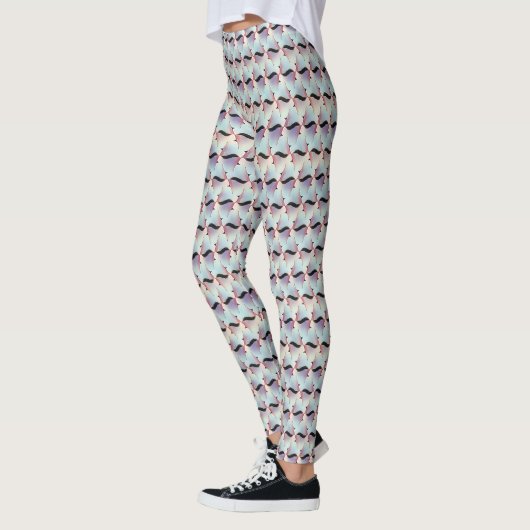 Leggings Conception de motif de vague abstraite douce 1307 (Gauche)