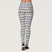 Leggings Conception de motif de vague abstraite douce 1307 (Dos)