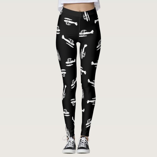 Leggings Conception de motif d'impression de silhouettes (Devant)