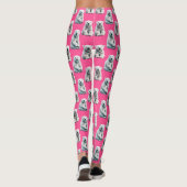 Leggings Conception de motif d'ours polaire rose (Dos)