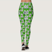 Leggings Conception de motif d'ours polaire vert (Dos)