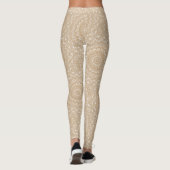 Leggings Conception de motif mandala marron chameau (Dos)