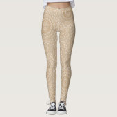 Leggings Conception de motif mandala marron chameau (Devant)